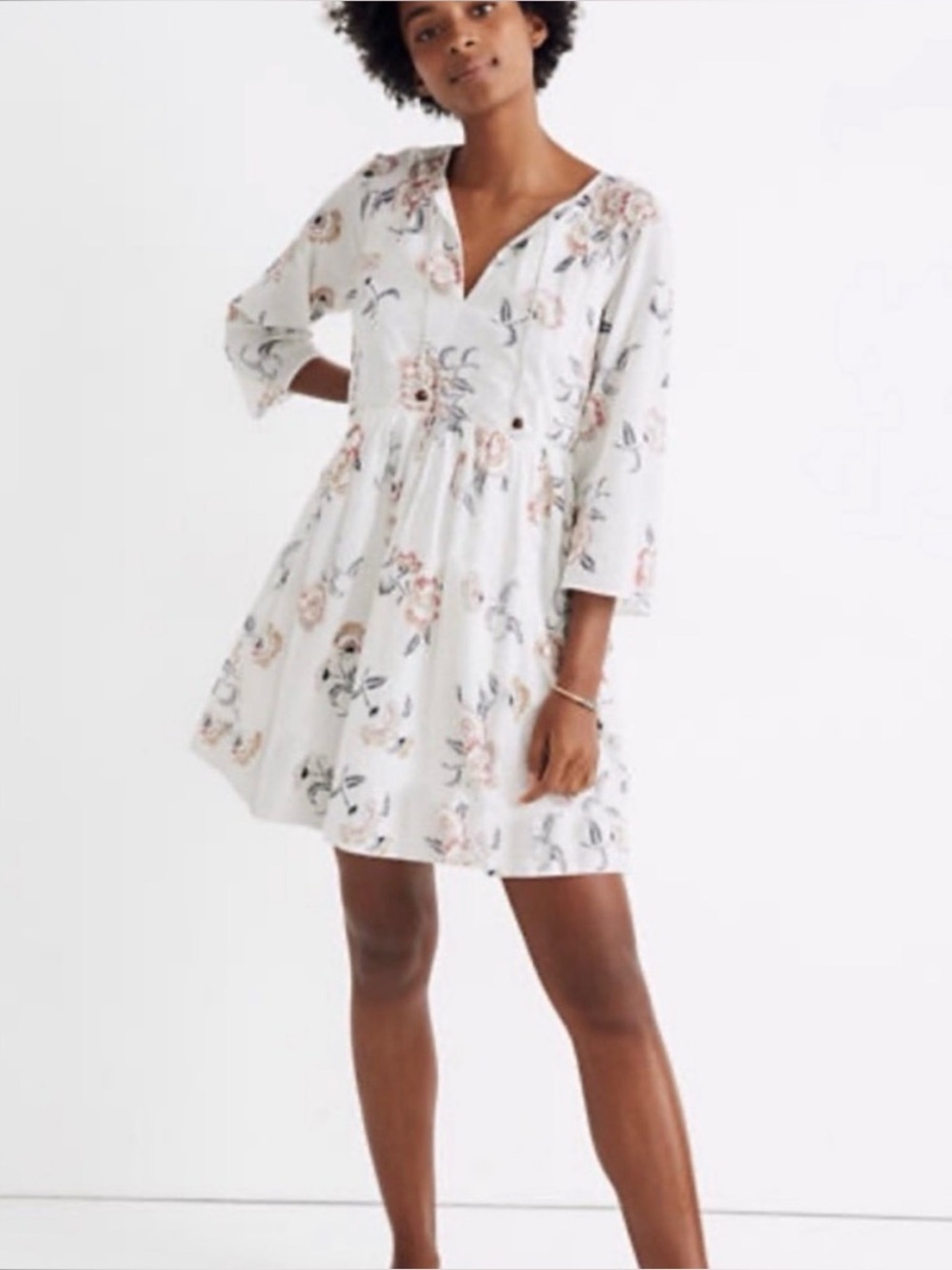 EUC Madewell x Warm Honolulu Hibiscus Mini Dress, Size Small